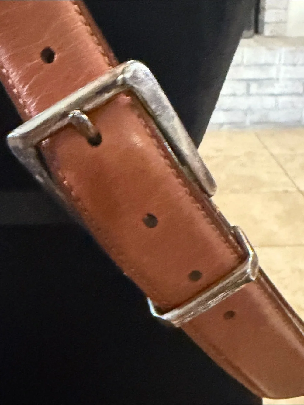 Coach British Tan Cowhide Leather Belt Size 36”, 1” Wide Unisex